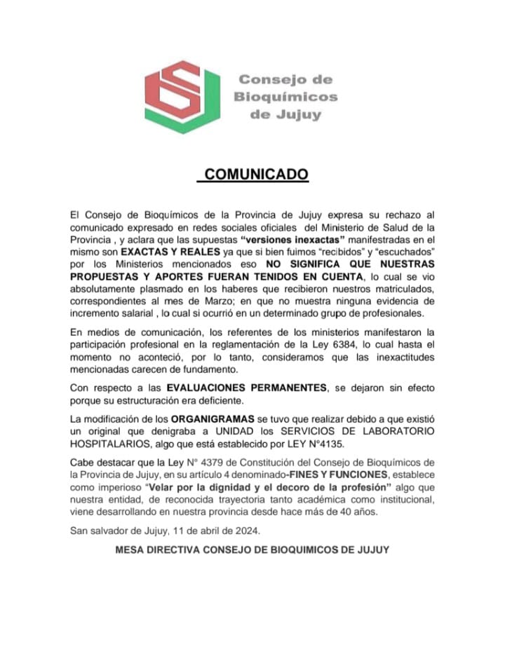 COMUNICADO