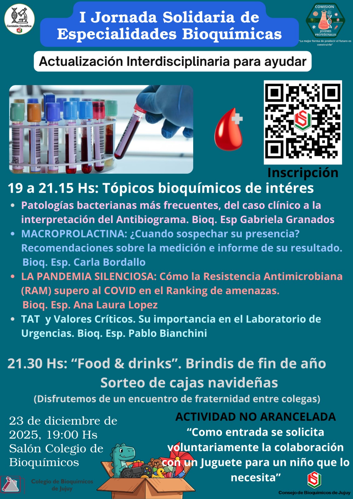 I Jornada Solidaria de Especialidades Bioquímicas 